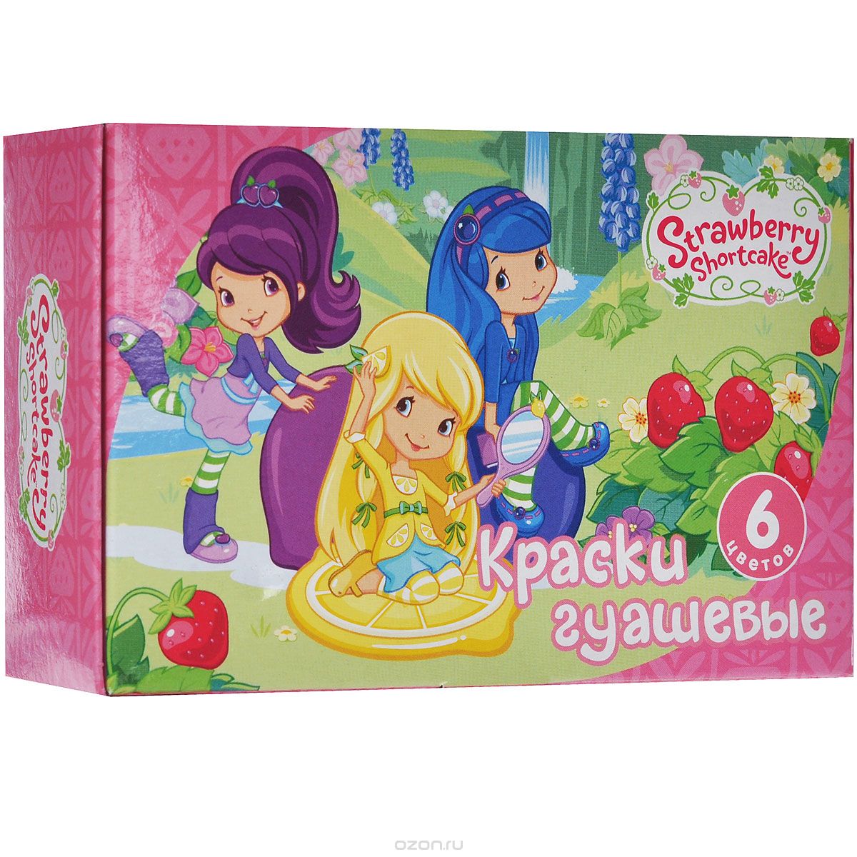 Гуашь 6 цв.20мл Strawberry shortcake в карт.кор. SW-GP-6 страна ввоза Россия